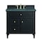 James Martin Vanities 36'' Single Vanity, Black Onyx w/ 3 CM Parisien Bleu Quartz Top 424-V36-BKO-3PBL - alternate 1